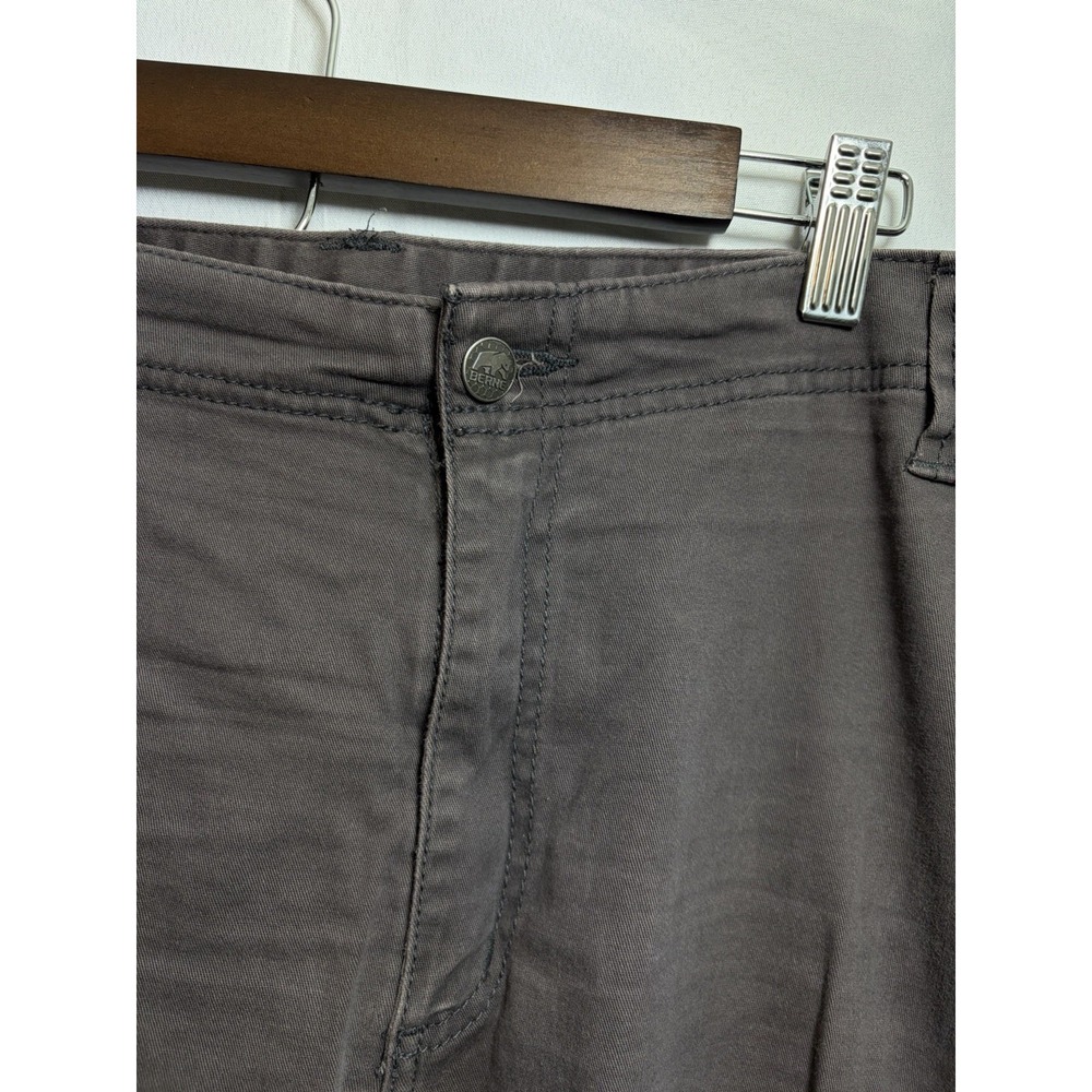 Berne Men's Cargo Shorts Gray Flat Front Pockets Cotton Blend Relaxed Gorpcore - Picture 6 of 16
